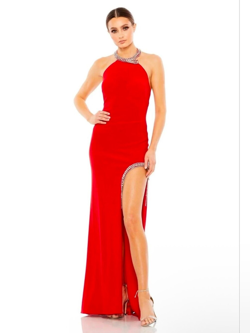 Mac Duggal Long Halter Formal Prom Dress 26533
